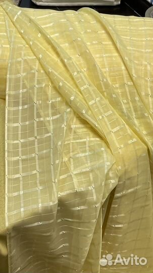Ткань желтая для штор