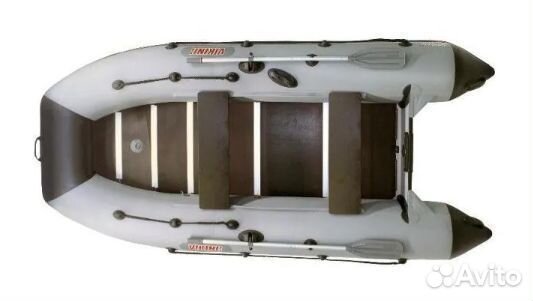 Лодка пвх Посейдон Викинг-340 Н серый/белый