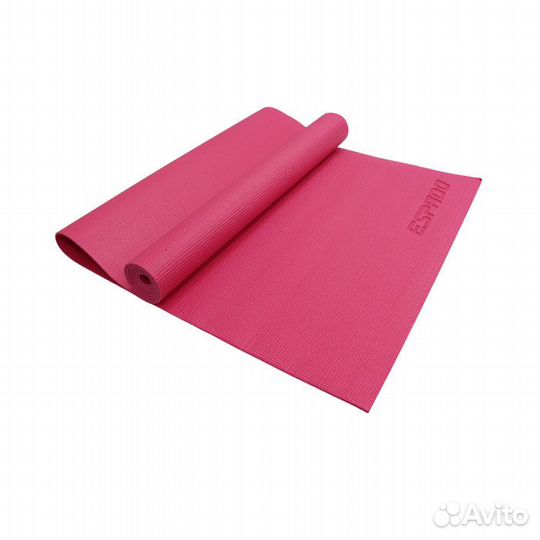 Коврик для йоги фитнеса пилатеса 5 мм розовый мат