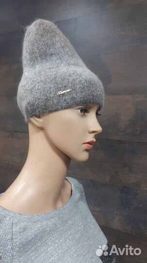 Шапочка женская вязаная из мохера