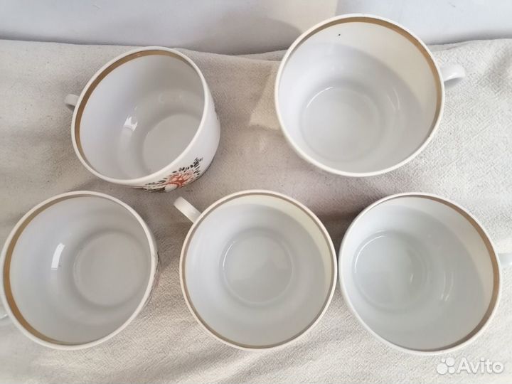 Набор чашек СССР 80-е завод Пролетарий 5 шт