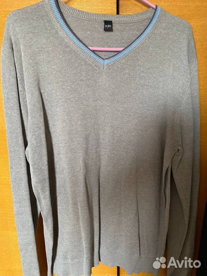 Джемпер серый мужской