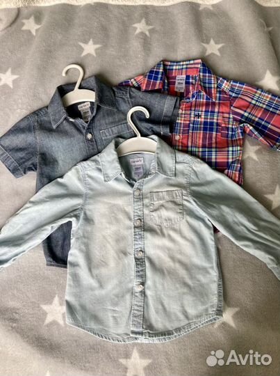 Рубашки Carters р.86. Новые