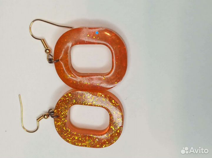 Серьги из эпоксидной смолы