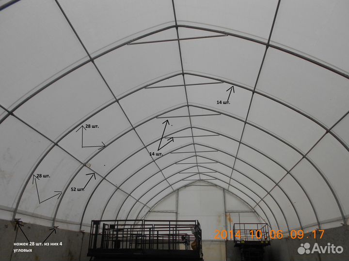 Тентовый ангар 26х9 метров