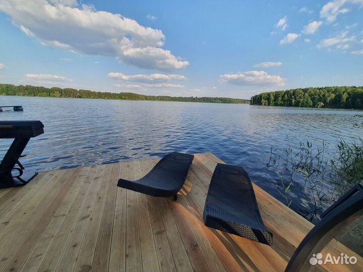 Плавающая беседка на понтоне Купольная беседка