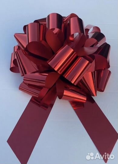 Большой Бант для подарка красный 36 см