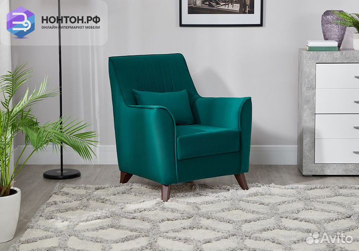 Кресло Оксфорд изумрудный