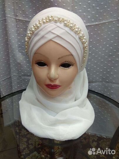 Шейла. Хиджаб. Платок. Готовый шифоновый.Палантин