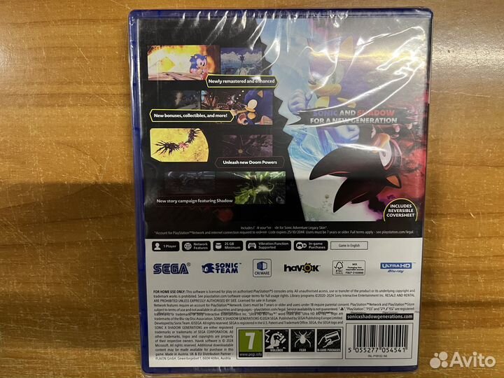 PS5 Sonic X Shadow Generation (новый. на русском)