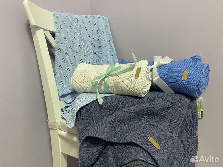 Детский вязаный плед