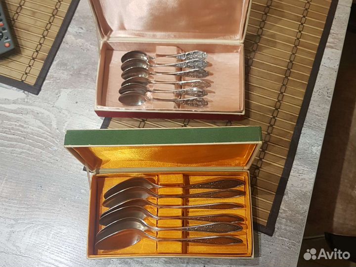 Набор мельхиоровых ложек столовых и чайных