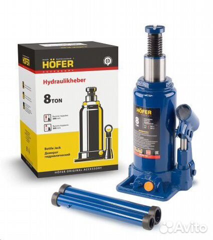 Домкрат гидравлический 8 т., Hofer 205 - 390 мм