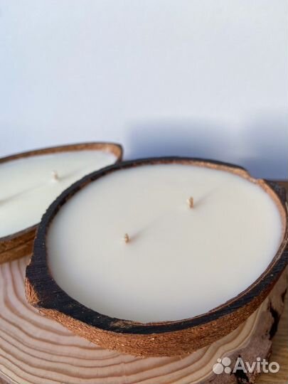 Соевая свеча ароматическая в кокосе 180 мл