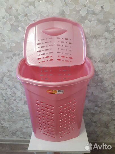 Корзина для белья пластиковая