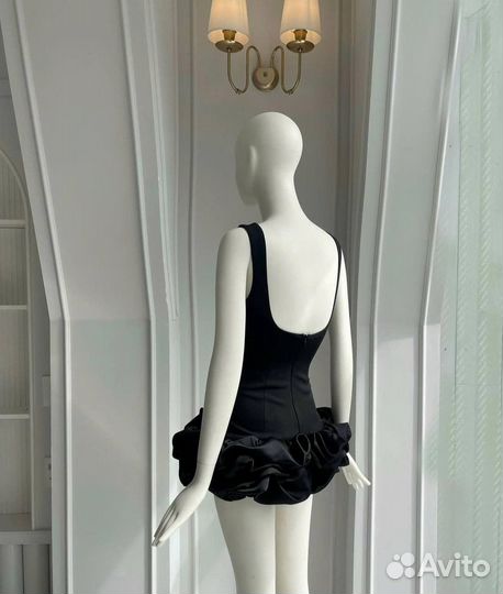 Платье мини с воланами Zara