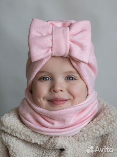 Шапка+снуд для девочки