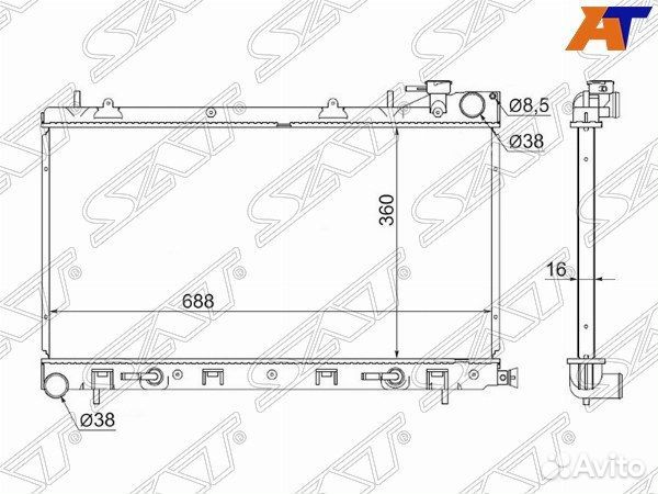 Радиатор subaru forester 2.0 turbo/2,5 02