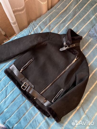 Дубленка авиатор короткая