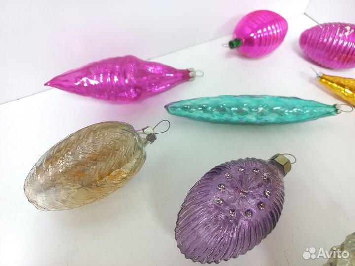 Набор елочных игрушек СССР 10 шт