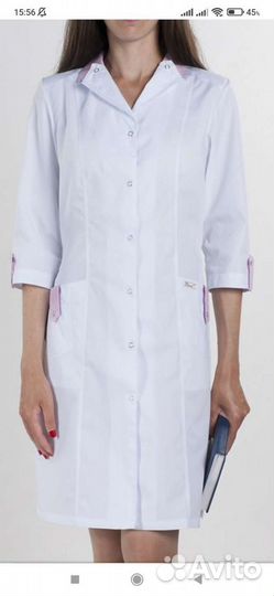 Халат медицинский белый р. 50-52