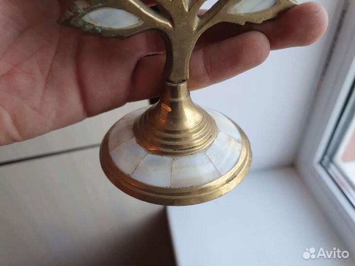 Подсвечник бронза ракушка