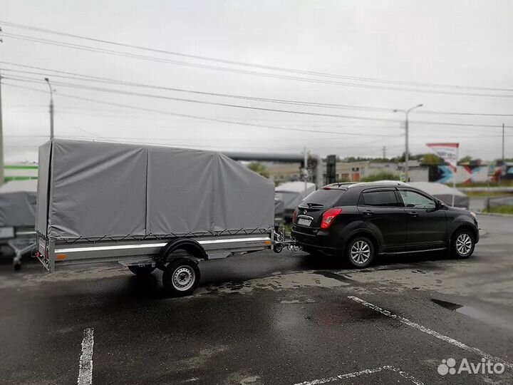 Прицеп Спутник с тентом для снегохода