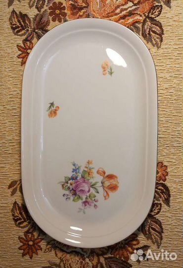 Блюдо фарфоровое гдр. Винтаж. Предметы СССР