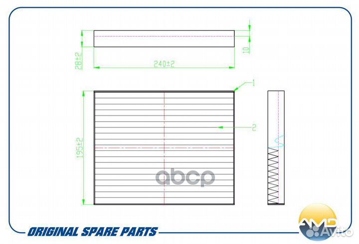 AMD.FC799 фильтр салонный hyundai Tucson TL 2
