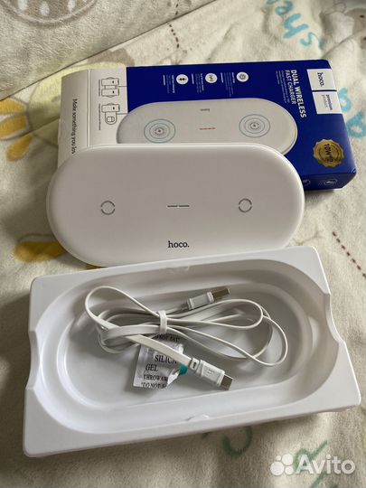 Беспроводная зарядка hoco 2 в 1