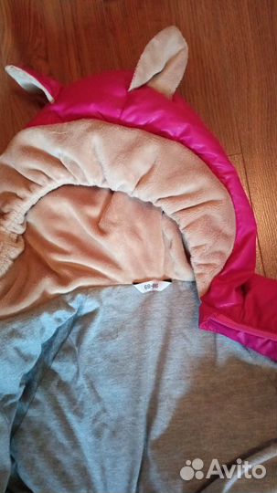 Зимний конверт в коляску девочке на пуху