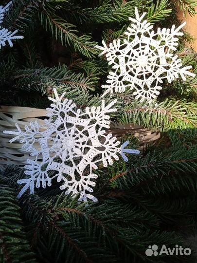 Набор снежинок новогодний декор украшение