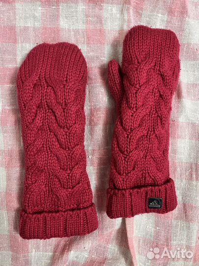 Комплект шапка, шарф, варежки