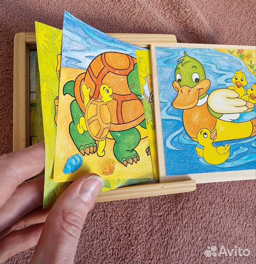 Кубики деревянные развивающие. Отличное Состояние