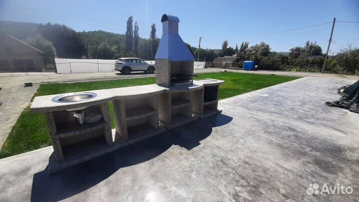 Барбекю бетонные сборные