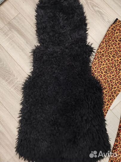 Меховой жилет лама и брюки леопард