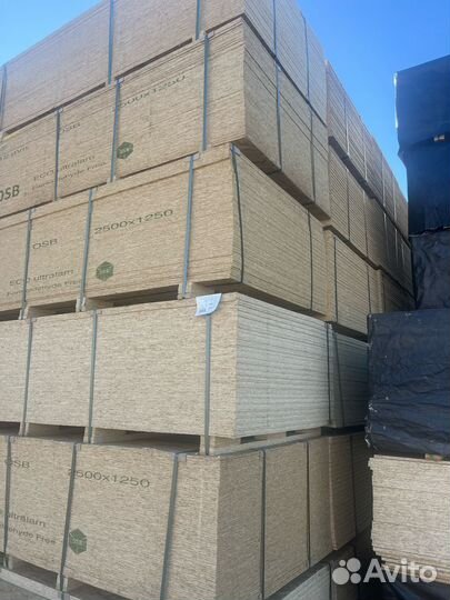 Осб плита 2500х1250 мм, толщина 9 мм