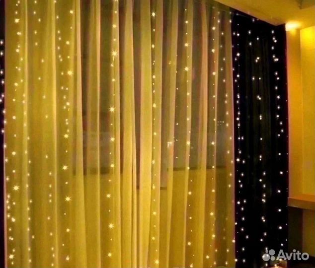 Гирлянда светодиодная штора