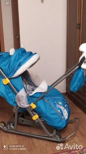 Детские санки коляска ника 7