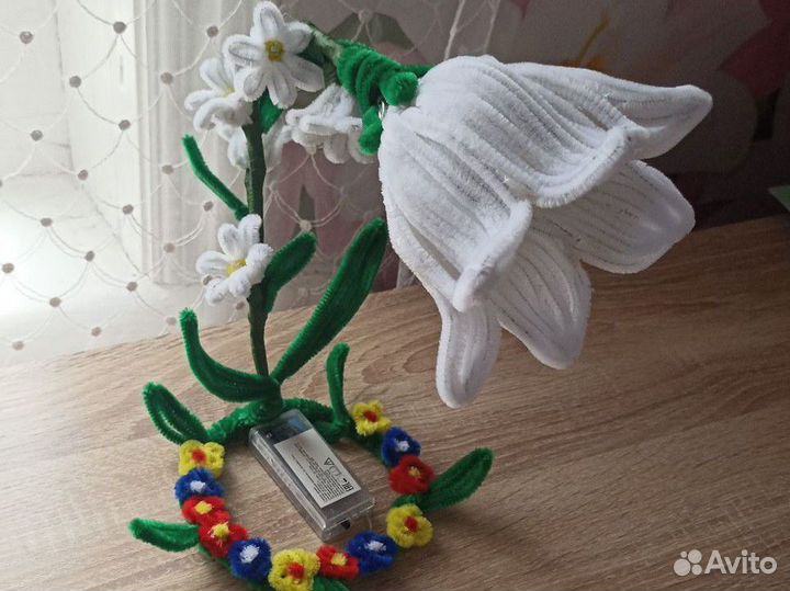 Светильник цветок настольный под заказ