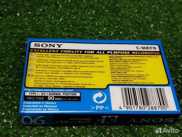 Аудио кассета sony EF 90