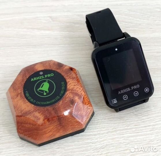 Кнопка вызова официанта и часы пейджер Элит