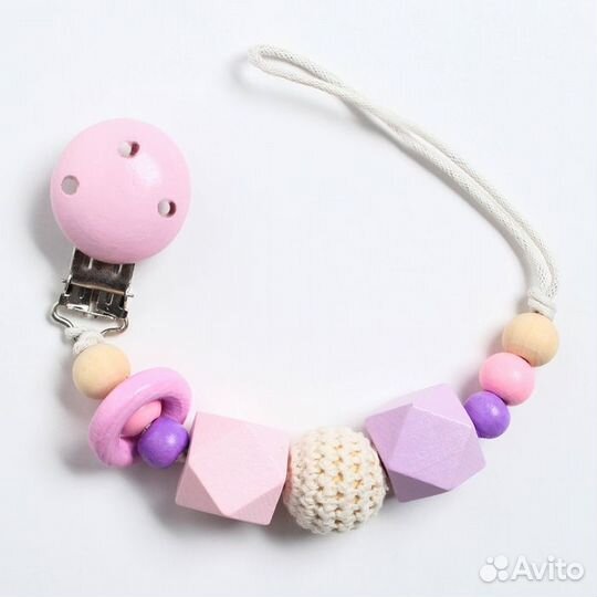 Держатель для пустышки «Колечко», дерев., цвет