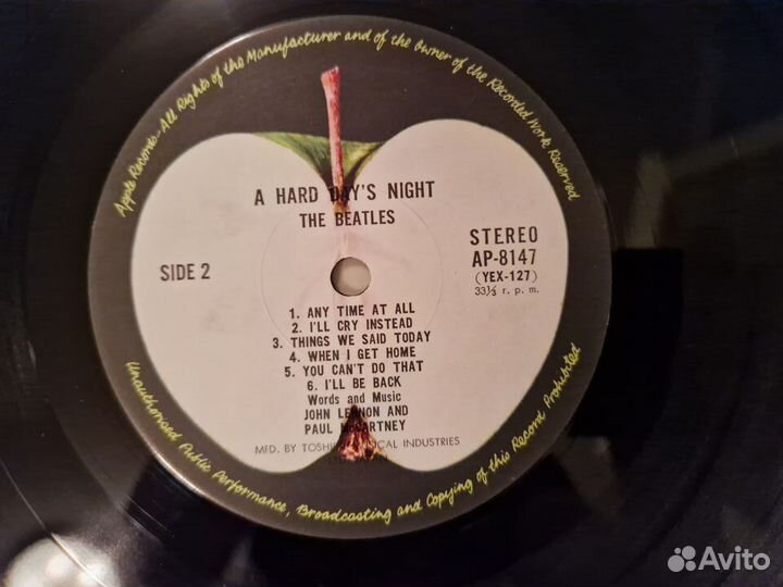 The Beatles 1964 A Hard Day's Night LP Japan 1969