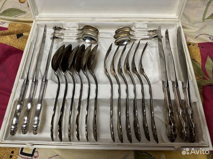 Набор столовых приборов Серебряная роза мельхиор