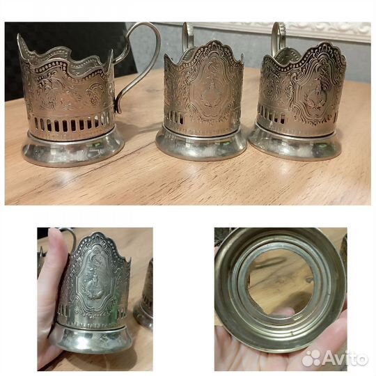 Подстаканник Спутник Космос Мельхиор СССР 1960