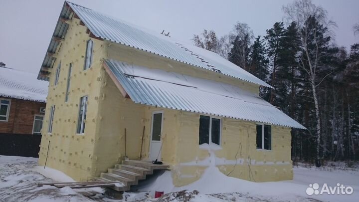 Утепление пенополиуретаном напыляемой пеной ППУ