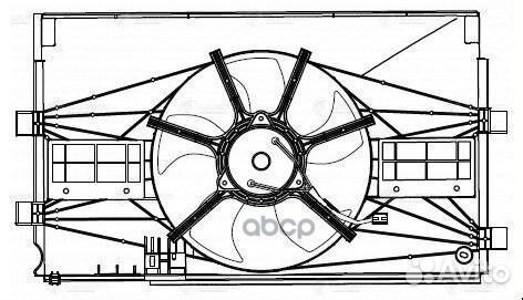 Вентилятор mitsubishi lancer X 07- радиатора (с
