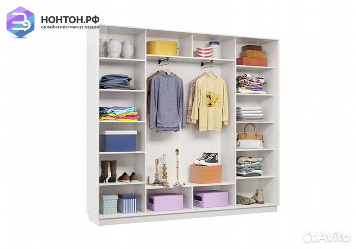 Шкаф-купе трёхдверный Алиот белый