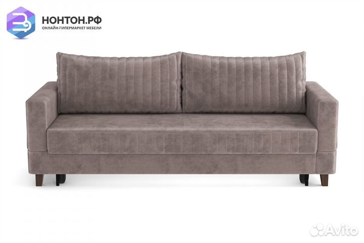 Диван выкатной евромагнат серо-коричневый